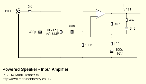 Revised input stage with HF shelving filter (8K)
