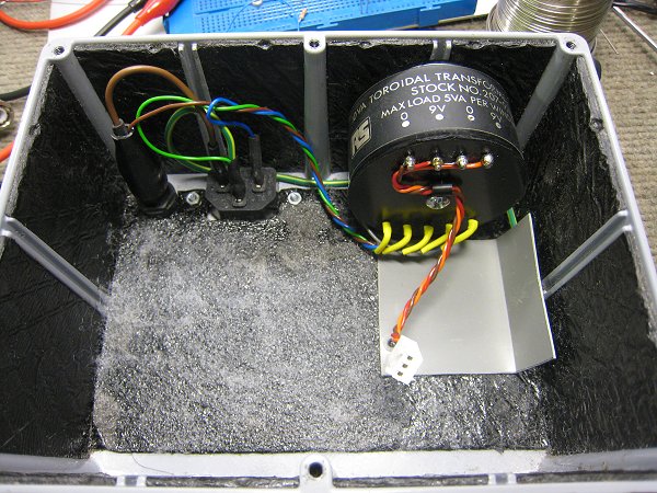 New transformer fitted into the enclosure (94K)