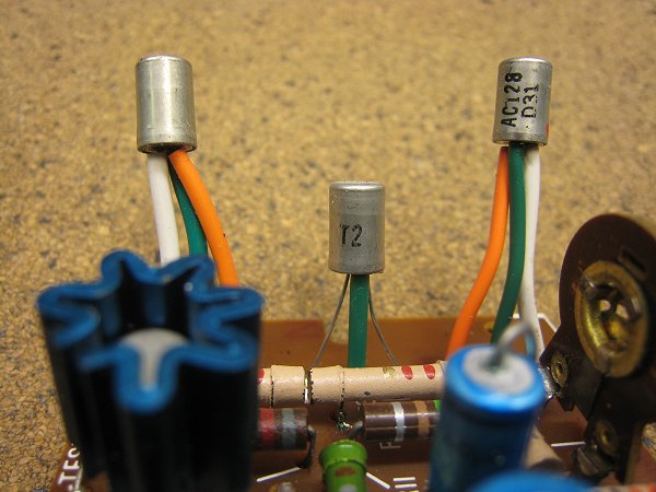 The mysterious T2 transistor mounted on a Hacker A205 PCB
