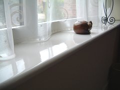 Closeup of glossed window sill (8K)