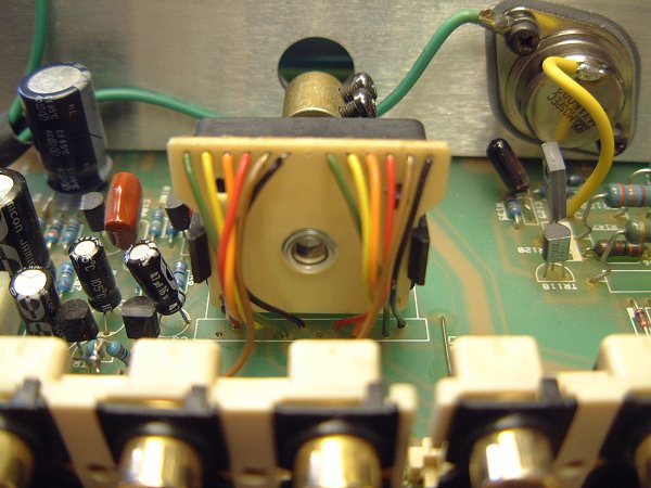 Rear view of the replacement switch