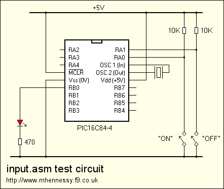 Circuit diagram of
      the input test program (7kB)