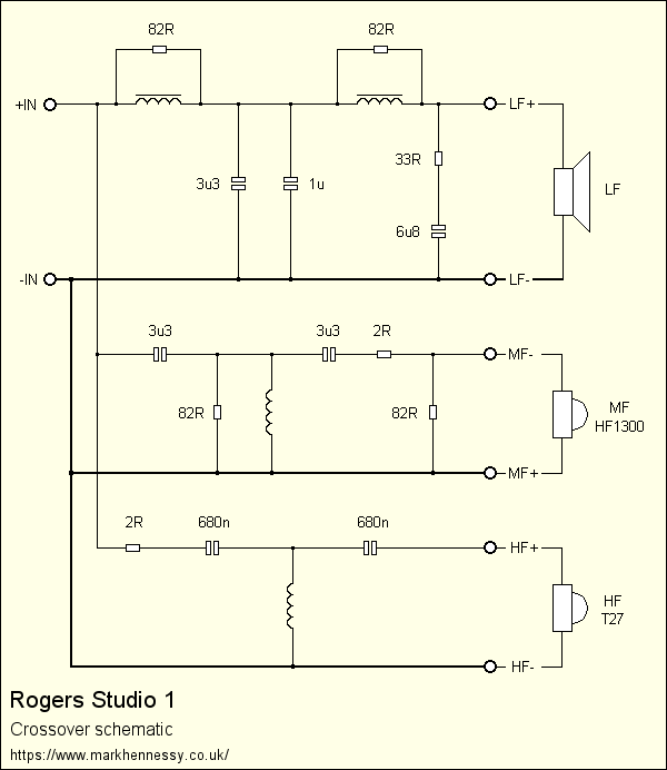 Studio 1 crossover schematic