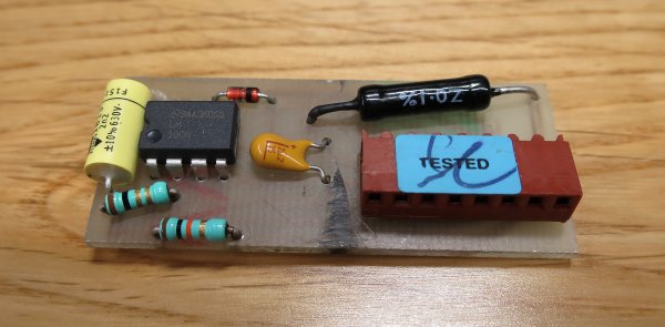 Module with potting
      compound removed and new components fitted
